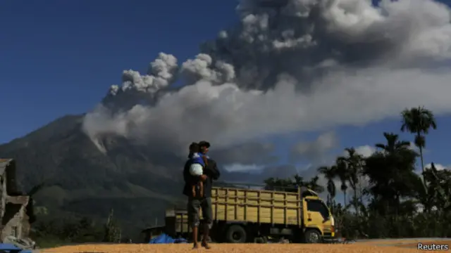锡纳朋火山喷发