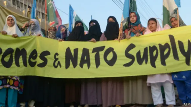 Aksi memprotes serangan pesawat AS