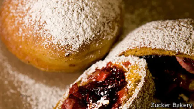 Donas rellenas de pavo y arandanos