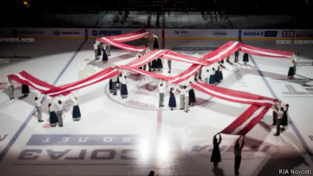 Символ на льду Риги