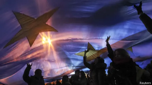 Студенты на демонстрации в Киеве