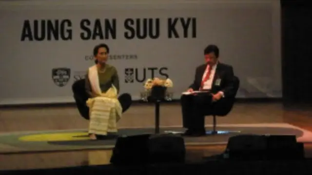 Daw Aung San Suu Kyi is in Sydney.