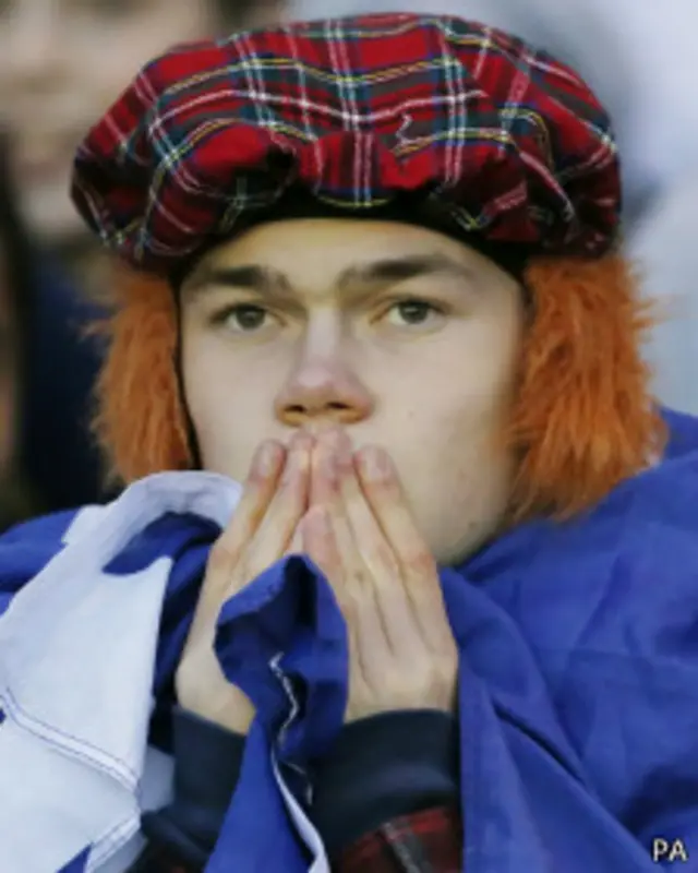 Un aficionado escocés