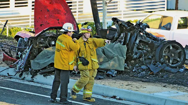 Policías en el lugar del accidente