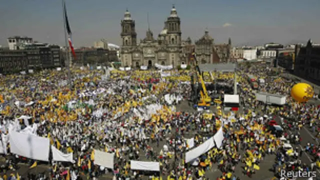 Manifestación en el Zócalo
