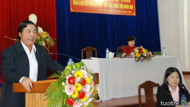 Ông Nguyễn Bá Thanh phát biểu khi về lại Đà Nẵng nói chuyện với cử tri