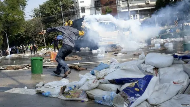 Biểu tình chống chính phủ vẫn đang tiếp diễn ở thủ đô Bangkok, Thái Lan. 