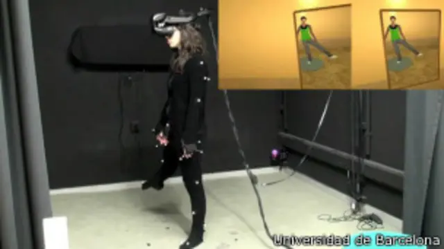 Una participante en el experimento