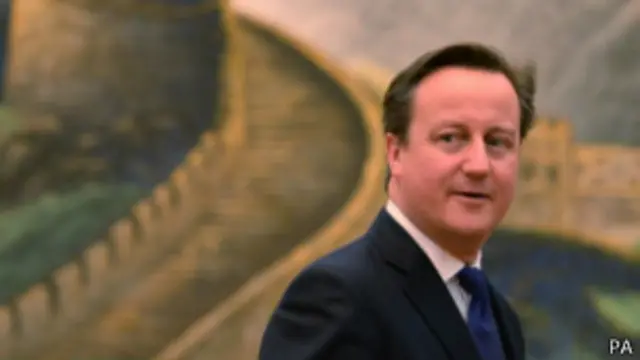 英国首相卡梅伦访问中国，希望巩固与中国的贸易关系