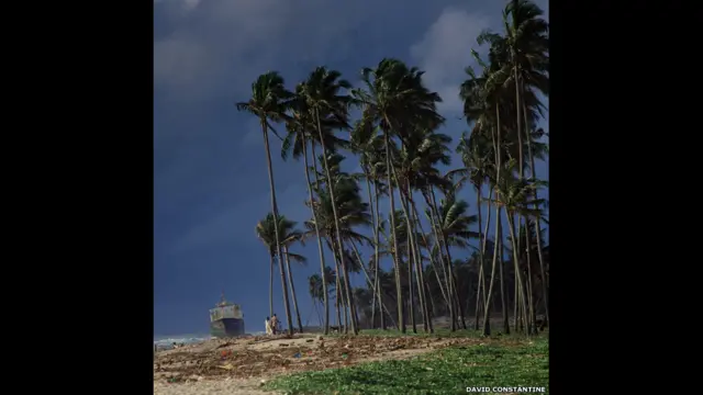 تعرض المصور ديفيد كونستانتين لحادث أثناء قيامه بالغطس في عام 1982 تسبب في شلل بكامل جسده من أسفل عنقه، ولكن هذا لم يمنعه من مواصلة عمله والسفر إلى جميع أنحاء العالم لنقل معاناة الشعوب التي خاضت حروب وتناضل لإعادة بناء مجتمعاتها. الصورة التقطت في كولومبو، عاصمة سريلانكا. 