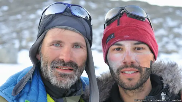Juan Menéndez Granados (der.) y Bengt Rotmo en Groenlandia