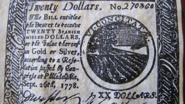 Este billete le da derecho al portador a recibir 20 dólares españoles... 
