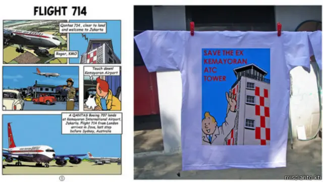 Komunitas Tintin Indonesia menggalang dukungan penyelamatan menara eks bandara Kemayoran.