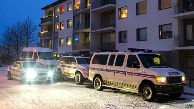 Escena tras la muerte del hombre a manos de la policía