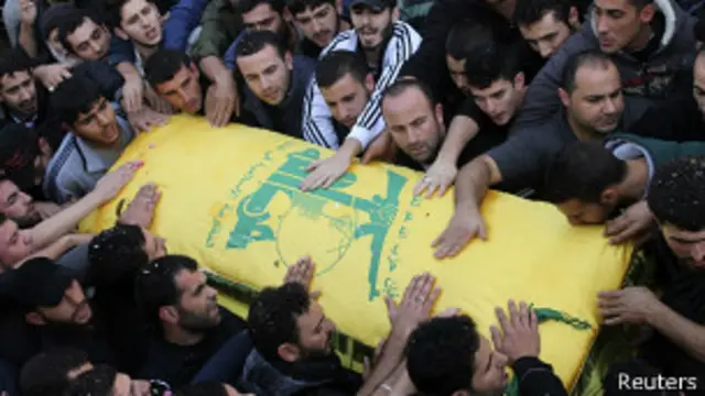 تشییع جنازه عضو حزب الله کشته شده در جنگ سوریه