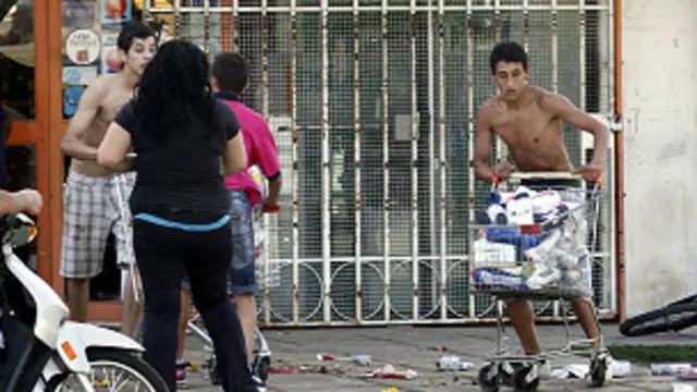 Saqueos en Córdoba, Argentina.