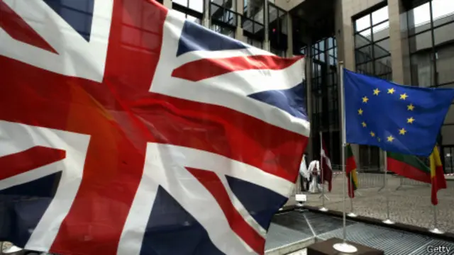 Флаги Британии и ЕС