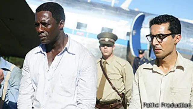 ادریس البا در نقش نلسون ماندلا رئیس جمهوری پیشین آفریقای جنوبی ظاهر شده است