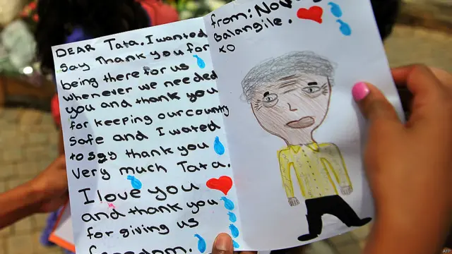 La carta en inglés de una niña