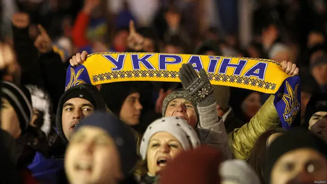 Manifestantes proeuropeos en Kiev