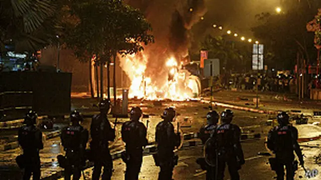 Disturbios en Singapur