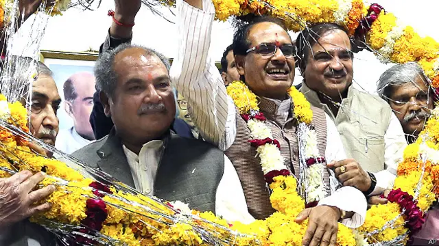 शिवराज सिंह चौहान और बीजेपी के दूसरे नेता 