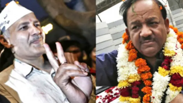 मनीष सिसोदिया और डॉक्टर हर्षवर्धन