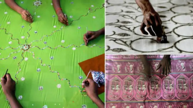 بھارت کے مختلف علاقوں میں ہزاروں خواتین ساڑھی کی صنعت سے منسلک ہیں