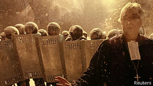 Fuerzas de seguridad en Kiev