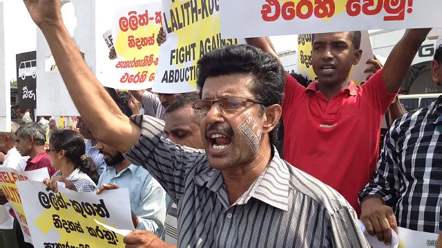 ලලිත් වීරරාජ් සහ කුගන් මුරුගානන්දන් නිදහස් කරන ලෙස ඉල්ලා උද්ඝෝෂණයක් 