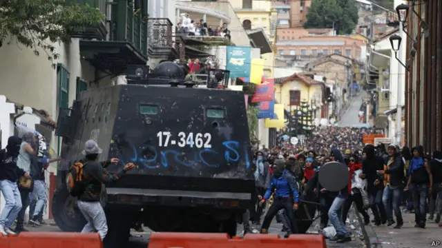 Protestas estudiantiles en Bogota