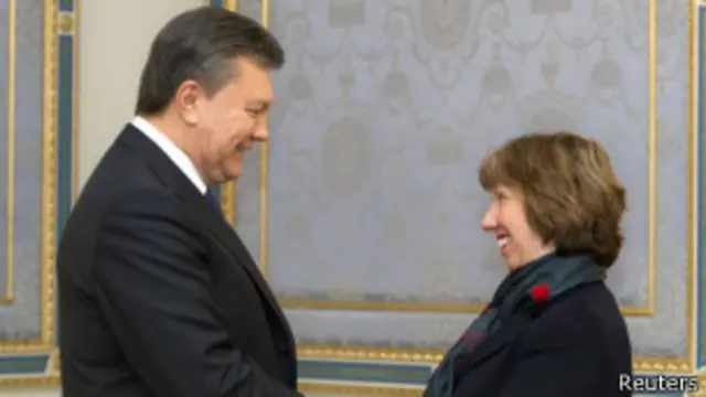 Кэтрин Эштон и Виктор Янукович провели встречу в среду