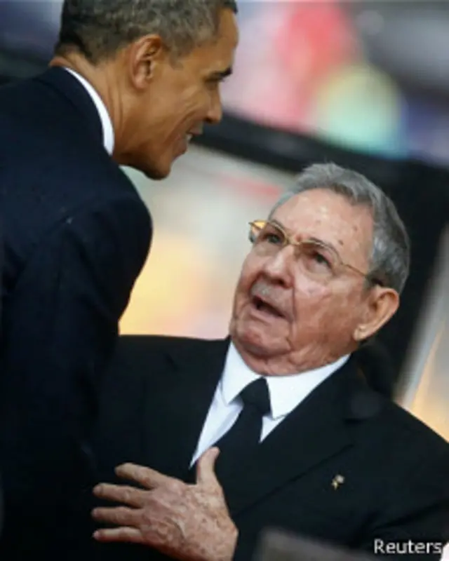 دولت کوبا اعلام کرده این فشردن دست میتواند نشانگر "آغازی برای پایان ستیزهجوییهای آمریکا باشد"