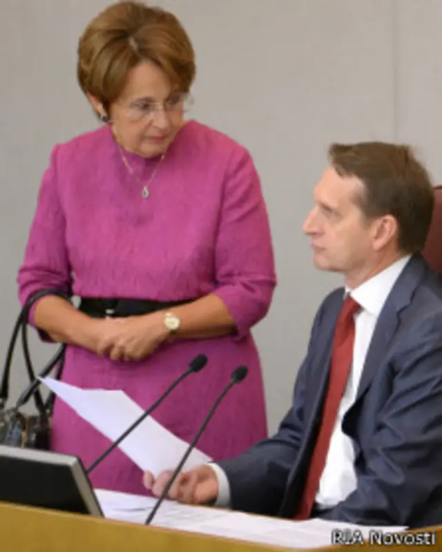 Оксана Дмитриева и Сергей Нарышкин