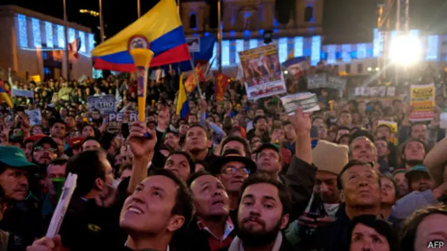Movilización en Bogotá