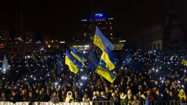 圖輯：烏克蘭抗議持續 局勢緊張