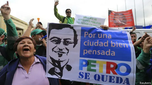Manifestante a favor de Gustavo Petro