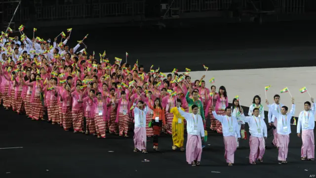 Atlet tuan rumah Myanmar