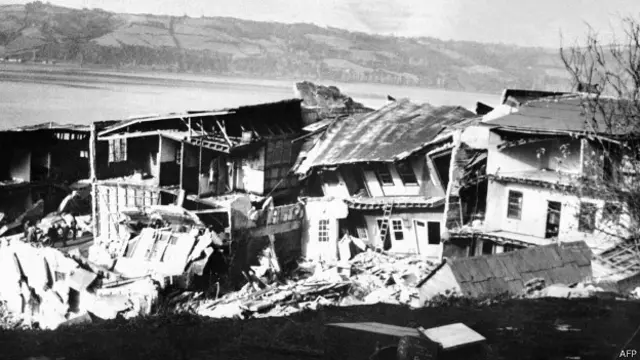 El terremoto de Chile de 1960 fue de 9,5 grados en la escala de Richter, la mayor magnitud jamás registrada. 