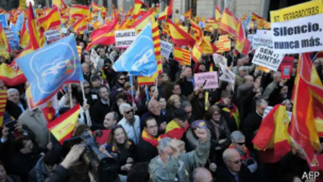 Протестующие в Каталонии