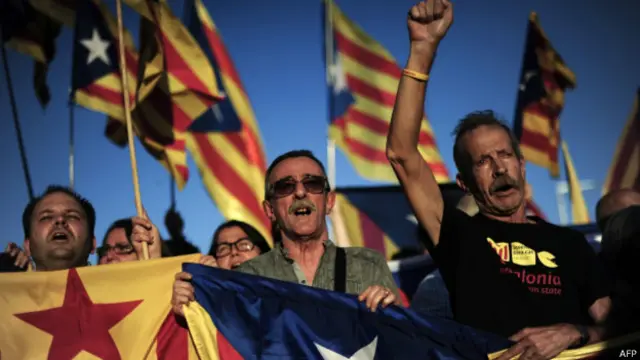 Protesto catalão (AFP)