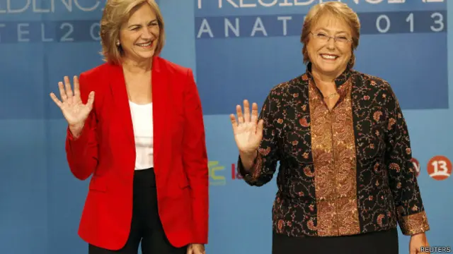 Matthei e Bachelet, candidatas à Presidência chilena (AFP)