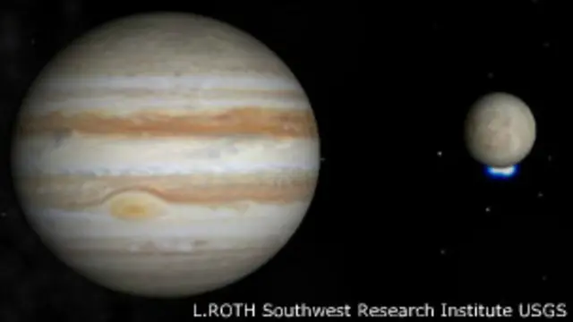 القمر يوروبا الجليدي