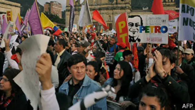 Manifestación plaza de Bolivar