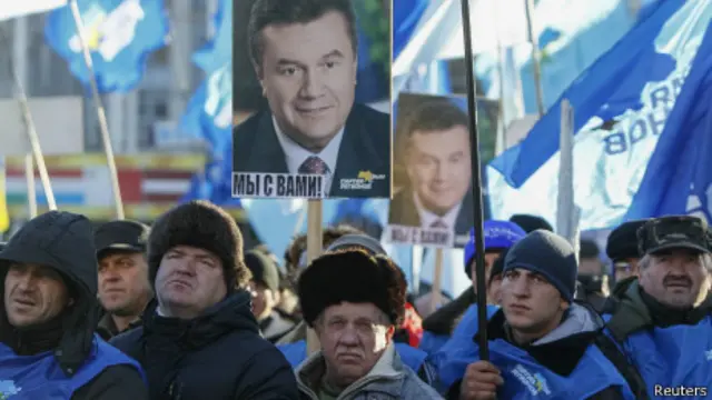 Митинг на "натимайдане" в поддержку правительства Виктора Януковича