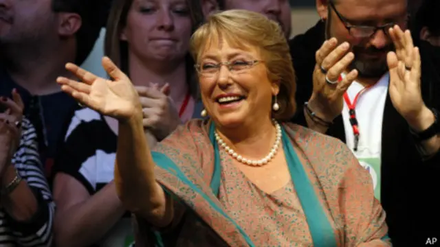 Michelle Bachelet, presidente do Chile. AP