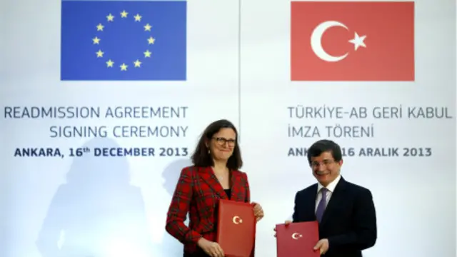 Cecilia Malström ve Ahmet Davutoğlu