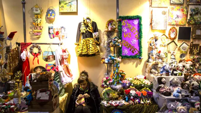 कज़ाकिस्तान, अलमाटी, क्रिसमस का त्योहार, क्रिसमस आर्ट फ़ेयर, क्रिसमस मेला, 