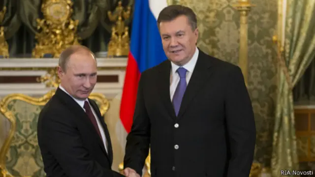 Владими Путин и Виктор Янукович в Кремле