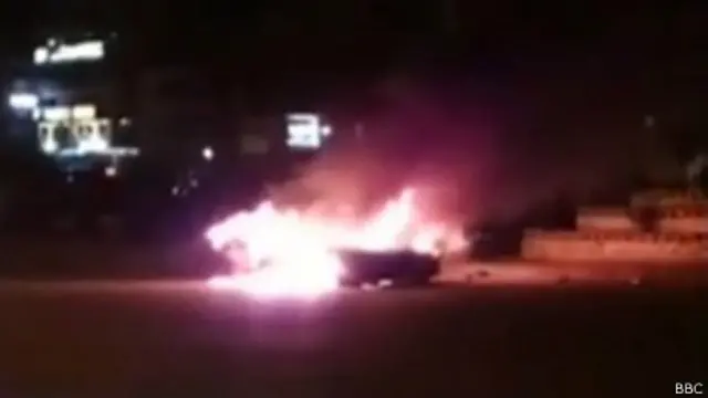 Горящее такси